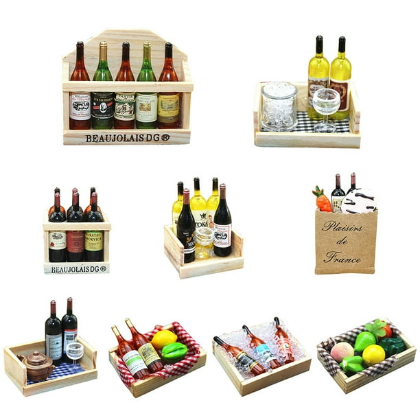 Gwong Decoración hogareña Pegatina de nevera miniatura magnética Accesorios de vidrio de vino de fruta plástica Gwong 21000985