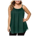 thumbnail image 1 of Dealovy Débardeurs Grande Taille pour Femmes Bretelles Spaghetti Sans Manches Col Rond Tunique Basique T-Shirts, 1 of 5