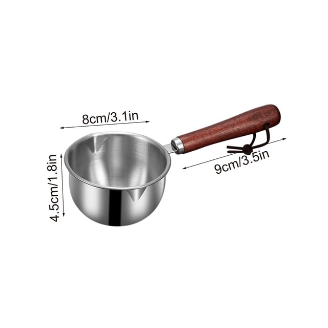 Olla pequeña de acero inoxidable 304 de tres capas para aceite caliente, espesada, con protección contra salpicaduras, para uso doméstico