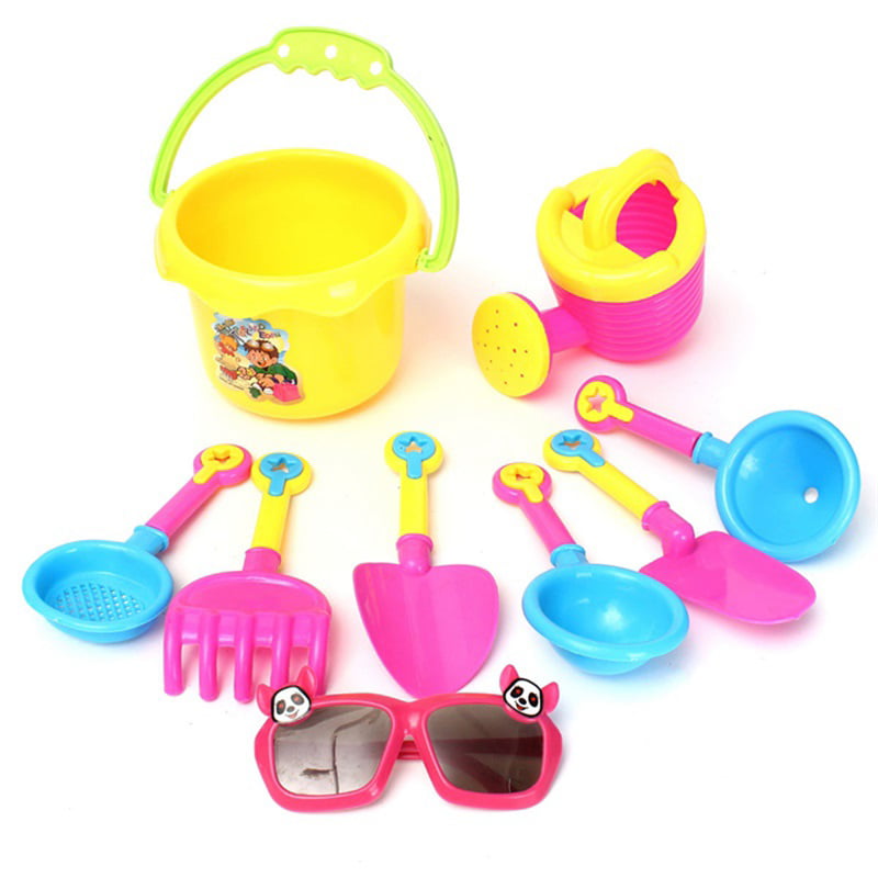 Sand Toys Kids Tool Beach Spade Shovel Pit Toys For Children Toy Water 9pcs New 