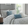 thumbnail image 4 of Nanshing  Behati 7 Piece Modern Floral Comforter Set Light Blue - King, 4 of 5