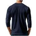 thumbnail image 4 of Dxzfnsa Men's Shirts Long Sleeve Cotton T-Shirt Crew Neck Midweight Tees Classic Basic Casual Tops Plain Soft Shirt Men's Solid Color Long Sleeved Round Neck Button Corduroy Top T-shirt, 4 of 8