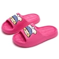 thumbnail image 4 of Womens Cartoon Slide Sandals Cute EVA Foam Thick Sole Platform Comfortable Funny Face Summer Beach Pool Shower Slippers Hot Pink,Size 4.5-6, 4 of 6