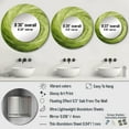 thumbnail image 4 of Designart "Spiral Of The Green Orbit" Abstract Spirals Rund Mirror For Wall Decor - Large Green Round Printed Mirror -Modern Round Living Room Mirror - 29" x 29", 4 of 6