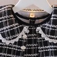 thumbnail image 4 of Odeerbi Girls Dress Baby Girls Clothes Toddler Kids Plaid Skirt Set 2025 Long Sleeve Jacket Coat Top Party Dresses Black, 4 of 5