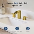 thumbnail image 4 of TVOFEK 8 inch Waterfall Bathroom Faucet 3 Hole, Brushed Gold Bathroom Sink Faucet with Metal Pop-up Drain and Supply Lines, Stainless Steel 2-Handle Water Faucets for Vanity Lavatory RV, 4 of 15