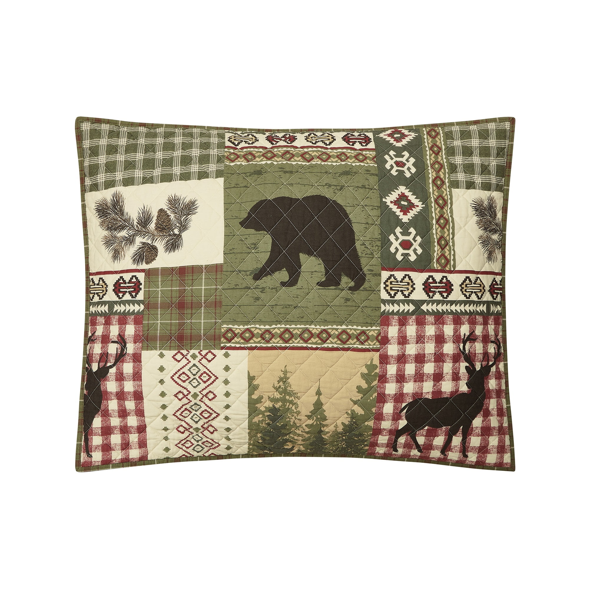 Modern Heirloom Dorset Green 3-Piece Quilt Set, Full/Queen