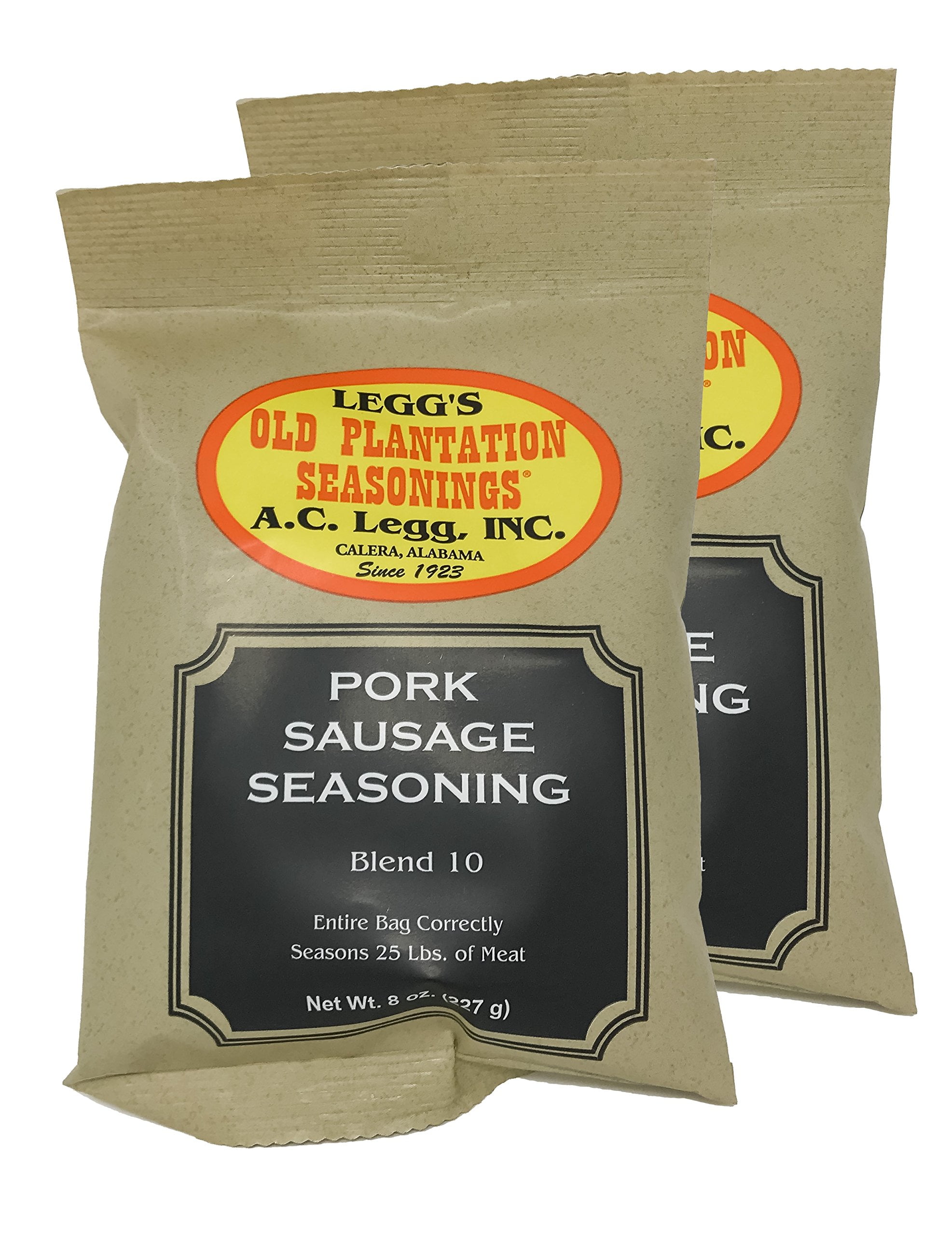 A.C. Legg Blend 10 Pork Sausage Seasoning, 2 Packs 8 Ounce each
