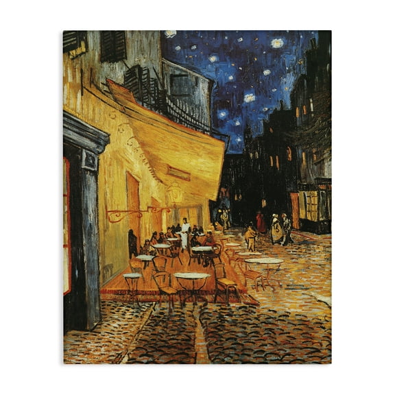 Stupell Industries Transitional Cafe de Nuit Classical Canvas Art, 16 x 20, by Vincent Van Gogh