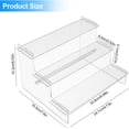 thumbnail image 2 of Qivine 2Pack Acrylic Risers Display Stands 3 Tier Perfume Organizer Stand, Acrylic Clear Display Shelves Compatible with Funko POP Stand, Display Shelf Holder, 2 of 8