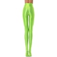 thumbnail image 2 of MSemis Womens Shiny Oil Footed Pantyhose Long Leggings Fitness Workout Sports Tights Yoga Pants, 2 of 4