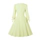 thumbnail image 3 of Moda mujer verano Retro Casual Pullover Color sólido Sexy manga larga vestido largo Fridja  yut3907, 3 of 3