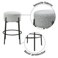 thumbnail image 5 of LuXeo Danica 24" Kitchen Bar Stool Black Steel Legs with White Fabric Upholstered Seat (Set of 2), 5 of 14