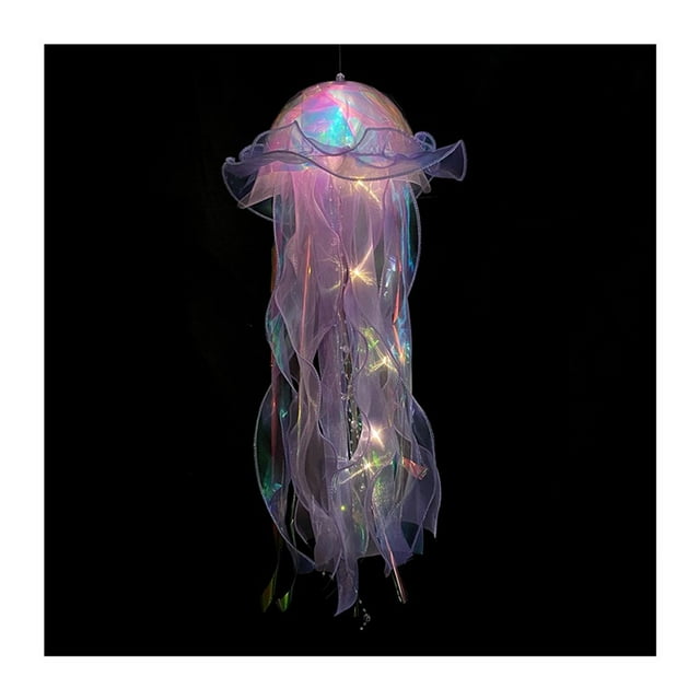 Jellyfish LED Lamp Soft Lighting Sparkling Battery Operated Creative Shape Wide Application Party Jellyfish Lantern LED Hanging Lamp Gift Home Supplies