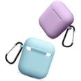 thumbnail image 2 of AirPods Case, Full Protective Silicone AirPods Accessories Cover Compatible with Apple AirPods 2 Wireless and Wired Charging Case(Front LED Visible) 2 Pack, 2 of 7