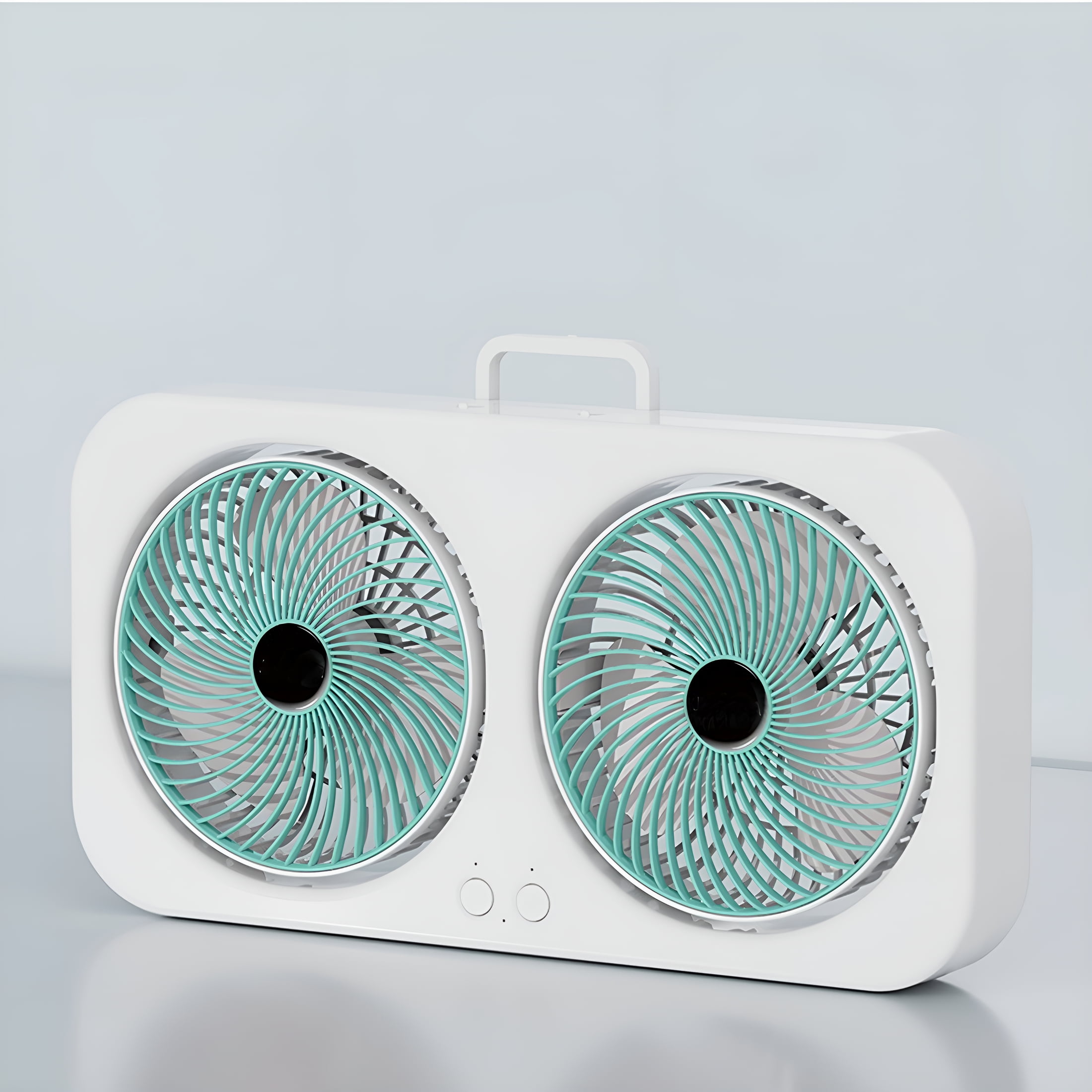 VANIDO Twin Window Fan with Hook 3 Levels Adjustable Window Fans Two-way Wall Mountables Desktop Portable Fan for Home,Kitchen,Bedroom,Office
