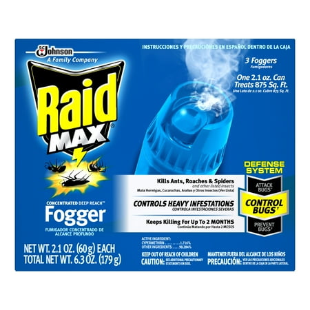 Raid Max Concentrated Deep Reach Fogger (2.1 Ounces, 3