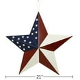 thumbnail image 2 of Metal American Flag Barn Star Decor Patriotic Mounted 3D Wall Art July of 4th Decoration, 2 of 5