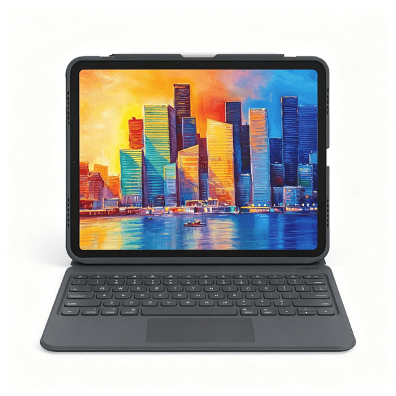 HBMYN Pro Keys Wireless Keyboard with Trackpad and Detachable Case - Compatible with The iPad 10.2"(Gen 9,8,7) - Protective ipad 9th generation case with keyboard Charcoal