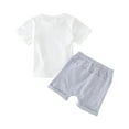 thumbnail image 4 of Zanarzt Toddler Boy Clothes Newborn Infant Baby Boy 4th of July Shorts Set Short Sleeve + Shorts American Flag Summer Outfits Grey,18-24 Months, 4 of 8