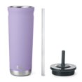 thumbnail image 3 of BUILT Torrent 24 oz Stainless Steel Insulated Tumbler Water Bottle with Straw and Lid, Lavender, 3 of 12