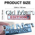 thumbnail image 2 of Old Man Edition 3D Metal Emblem Fender Rear Tailgate Bumper Badge Nameplate Sticker Decal for Car Truck (Silver), 2 of 8