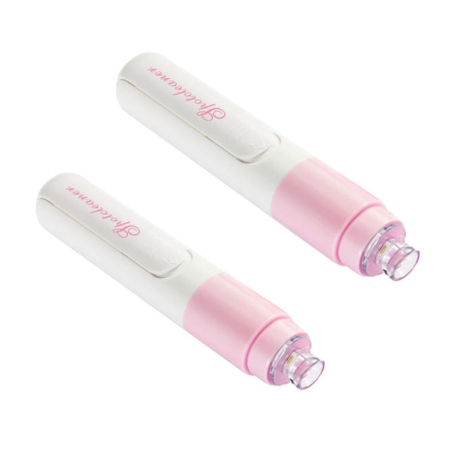Limpiador De Espinillas Eléctrico De Poros Faciales De 2 Piezas, Limpiador Al Vacío, Rosa SM SunniMix Eliminador de espinillas eléctrico