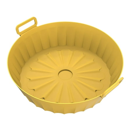 

Air Fryer Silicone Pot Heat Resistant and Food-Safe Mat for Making Turkey Dumplings Yellow