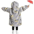 thumbnail image 3 of Wehilion 2-6YR Oversized Sweatshirt Hooded Blanket Sherpa Hoodie for Girls Boy Wearable Blanket Hoodie for Kids Toddlers, 3 of 6
