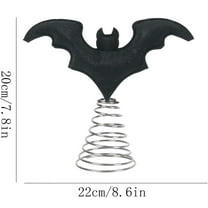 Beautynvta Halloween Bat Tree Topper Decoration, 8.6'' Spooky Halloween Tree Ornaments, Mini Christmas Tree Ornaments for Halloween Party