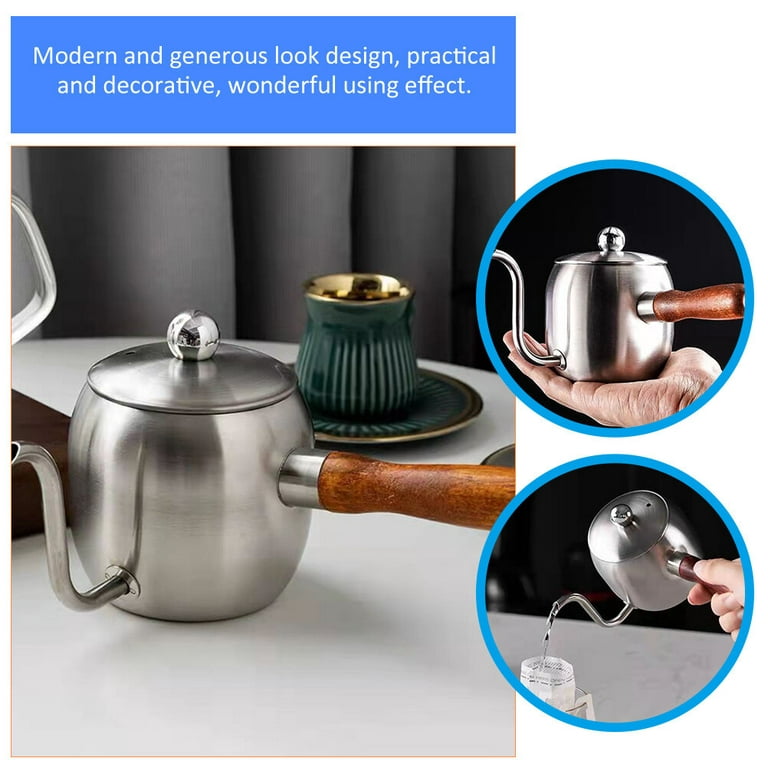 Coffee Kettle, Gooseneck Kettle Stainless Steel Spout,top coffee and tea  Pot Support and 500ML