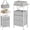 Light Gray, variant on Baby Diaper Caddy Organizer Cart with Drawers - 3In1 Rolling Storage Cart with Wheels, Removable Diaper Caddy, Detachable Dividers - for Crib, Bedroom, Art & Craft Organizer (Off White)