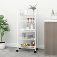 thumbnail image 1 of vidaXL 5-Tier Kitchen Trolley White 46x26x105 cm Iron, 1 of 4