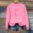 thumbnail image 3 of HOMBOM Womens Hoodless Sweatshirt Pink Crew Neck Pullover Breast Cancer Long Sleeve Winter Tops for Women Graphic, 3 of 4