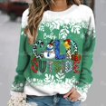 thumbnail image 1 of Ropa Harajuku de Papá Noel para mujer, Camiseta de algodón de gran tamaño, Tops informales con cuello redondo, ropa de calle de manga larga a la moda para mujer, 1 of 4