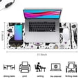 thumbnail image 5 of Long Mouse Pads for Desk,Black Halloween Witchcraft Elements Desk Mats on Top Of Desks, Desk Mouse Pad Extra Large with 3mm Non-Slip Base and Stitched Edge for Gaming,Office,Work,Home 31.5"x11.8", 5 of 6