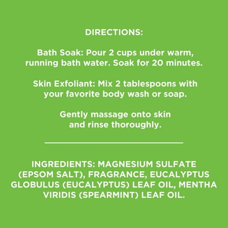 Equate Epsom Salt, Eucalyptus & Spearmint, 3 lbs, Compare to Dr Teal's® Epsom Salt Soaking Solution