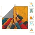 thumbnail image 3 of Vsdgher Colorful Sweaters And Strings Print Dish Drying Mat, Kitchen Counter Mat, Dish Drying Pad for Dishes, Utensils, Pots and Pans,16" x 18", 3 of 8