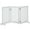 White, variant on PawHut Dog Gate 3-Panel Foldable with Feet for Medium Dogs and Below, Black