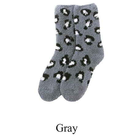 

Soft Non-Slip Warm Winter Thick Bottom Socks Slipper Socks High Top GRAY