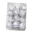 thumbnail image 2 of 12 adornos navideños colgantes, bolas navideñas de 6 cm, para fiestas y aniversarios. Plata, 2 of 9