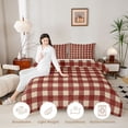 thumbnail image 3 of Manfei Retro Grid Full Size Comforter Sets,Classic Plaid Bedding Comforter Set,Red,Reversible,3-Piece,1 Comforter and 2 Pillowcases,3-Piece,1 Comforter and 2 Pillowcases, 3 of 7
