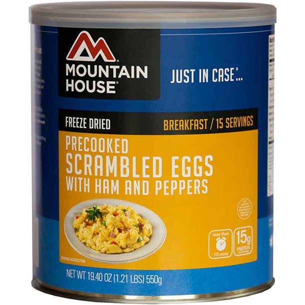 Mountain House Freeze Dried Scrambled Eggs With Ham, Red And Green