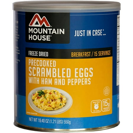 Mountain House Freeze Dried Scrambled Eggs with Ham, Red and Green (Best Way To Store Red Peppers)