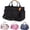 Black & Brown, variant on Travel Tote Bag for Women with Zipper Closure &  Strap, Large Canvas Handbags for  Work Teacher Nurse