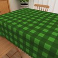 thumbnail image 2 of Mizhona Green Black Checkered Rectange Tablecloth St.Patricks Table Cloth for Dinning,Kitchen,Party，60" x 102", 2 of 6