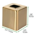 thumbnail image 3 of mDesign Metal Square Modern Tissue Box Cover Holder for Bathroom - Soft Brass, 3 of 5