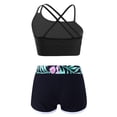 thumbnail image 2 of Zaldita Kids Girls 2 Piece Dance Outfit Printed Camisole and Booty Shorts Set Sports Bra Active Lily 14, 2 of 7