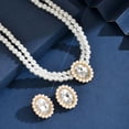 thumbnail image 3 of Sunyuer Pearl Necklace Jewelry Set Wedding Pearls Earrings Necklaces Set Bridal Crystal Jewelry for Women, 3 of 6