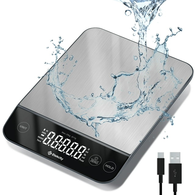 Báscula de cocina Etekcity Food digital de 10 kg con 5 unidades